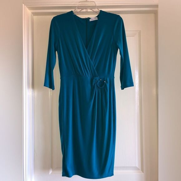 Calvin Klein Faux Wrap Dress - Picture 6 of 10